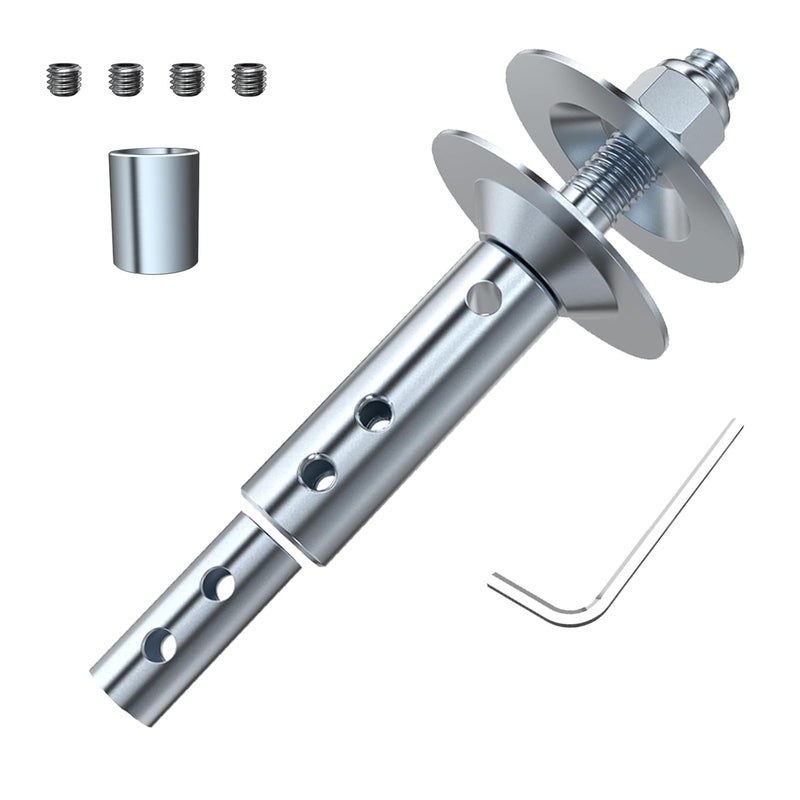 neeki Bench Grinder Motor Shaft Extension for Polishing, 1/2" and 5/8" Motor Threaded Shaft Adapter, Fits 1/2" and 5/8" Center Hole Cloth Polishing Wheels and Airway Polishing Wheels - Image 1